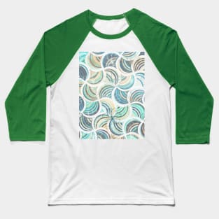 Turquoise Marble Pattern Designs Baseball T-Shirt